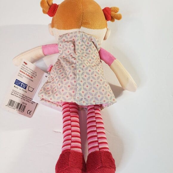 Cute HABA Cloth Red Hair Doll Green Eyes Cloth Rag Doll Soft 9" Roya - Picture 7 of 12